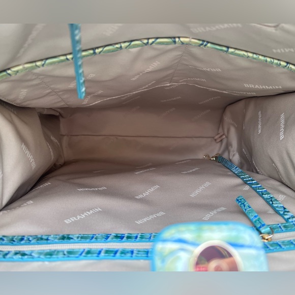 NWT Brahmin Monique Seafoam Ombre Melbourne Tote - Picture 4 of 9